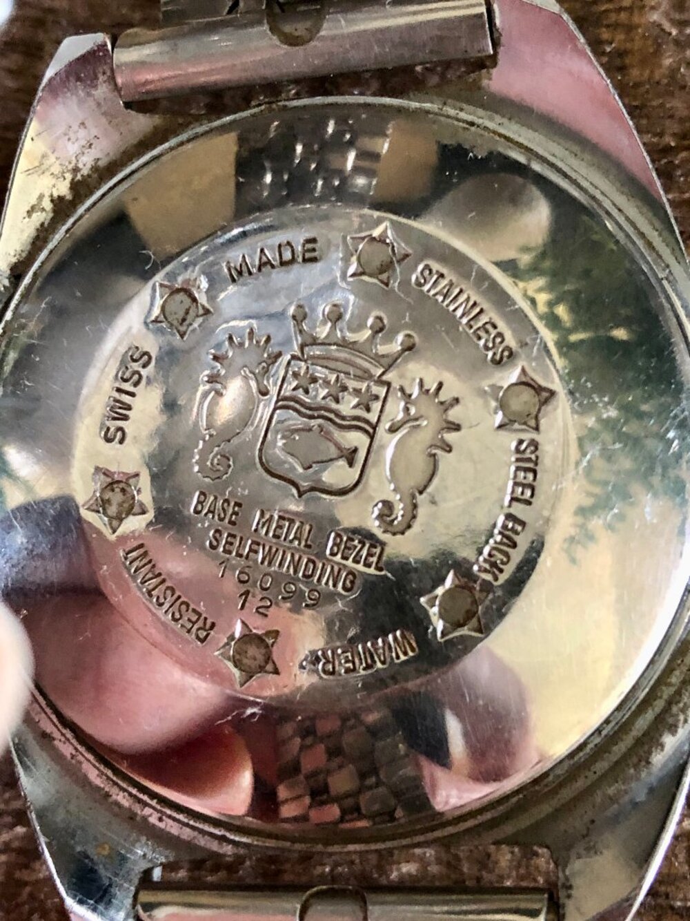 Vintage Sears Brand Swiss Made Watch for Men, Self Winding, Silver Toned - Picture 11 of 12